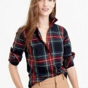 J. Crew Perfect Shirt in Tartan Plaid
